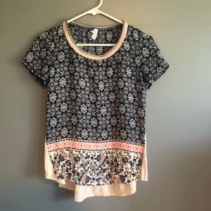 Boho print top from Target